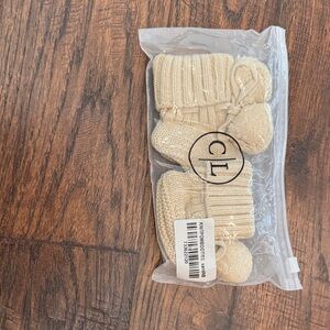New in bag Caden Lane Cream Knit Baby Booties